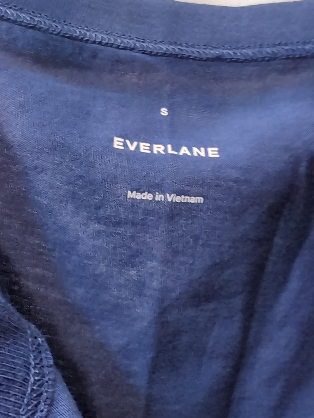 women's Everlane Navy Blue Slim Cropped Camisole Tank Top Size Small - Picture 2 of 8